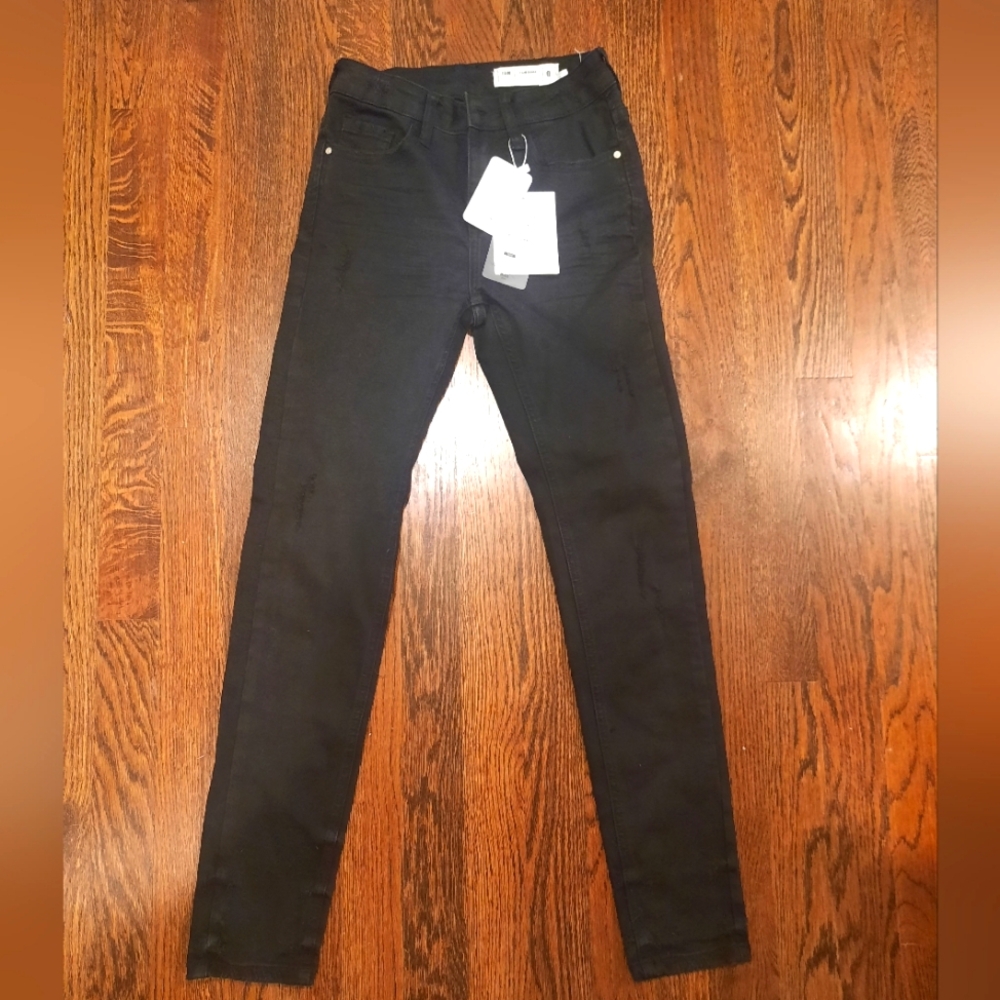 I&M Bella skinny black mid rise jeans NWT size 0